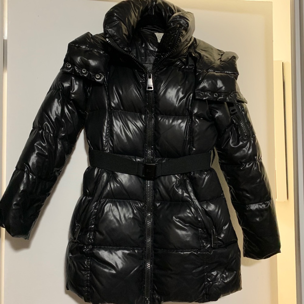 SAM. Girls' Soho Belted Puffer Jacket size 12
